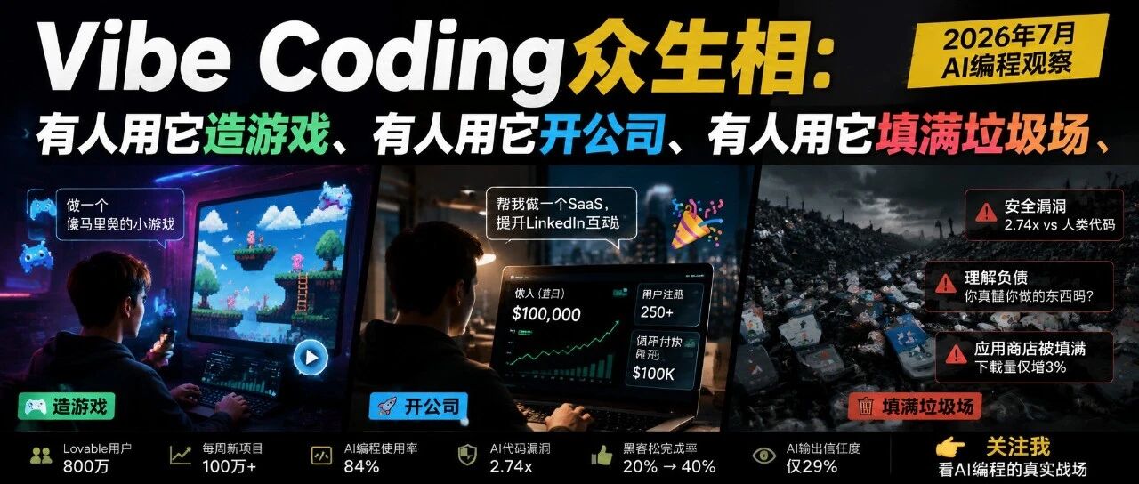Vibe Coding众生相：有人用它造游戏、有人用它开公司、有人用它填满垃圾场